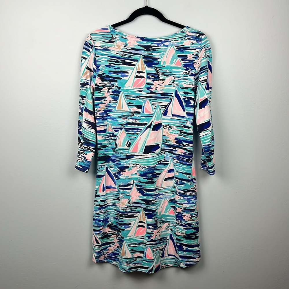 Lilly Pulitzer Tammy UPF 50 Pier Pressure sailboat 3/4 sleeve casual dress - Picture 10 of 11